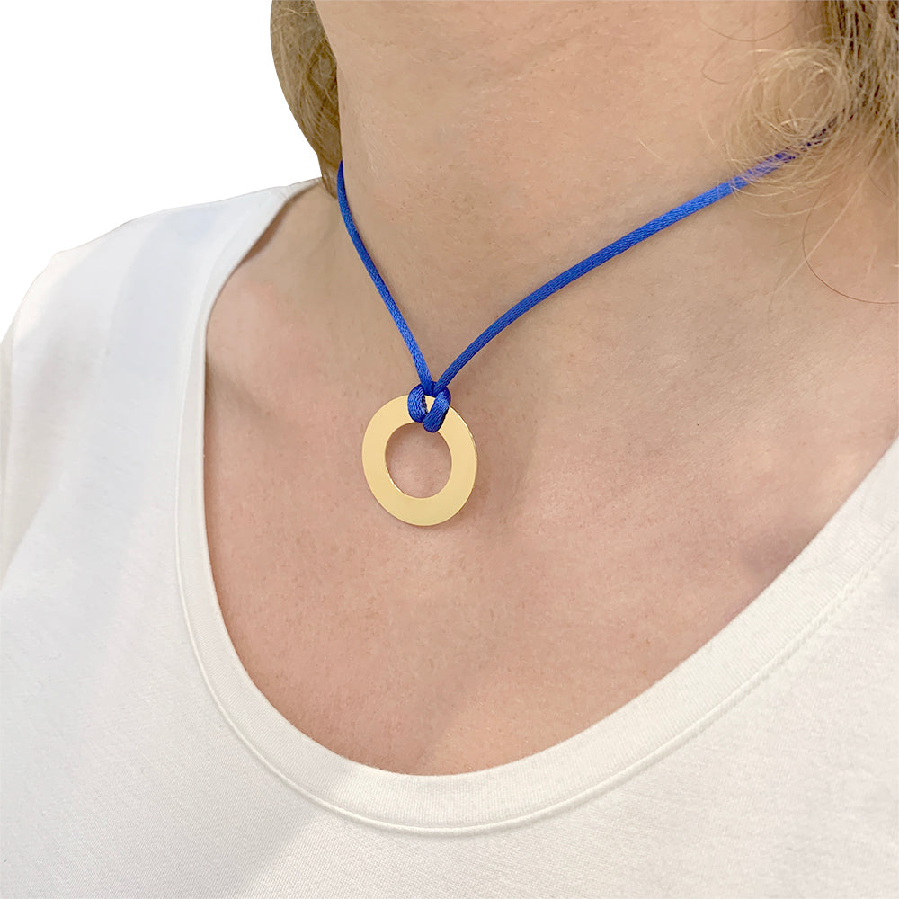 Dinh Van pendant, "Target", yellow gold.