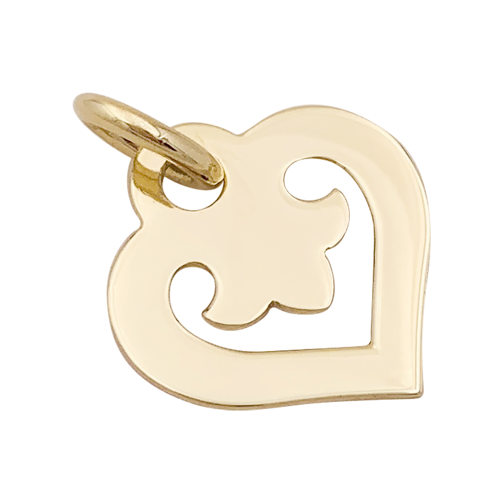 Pendentif O.J.Perrin, "Coeur Légendes", or jaune.