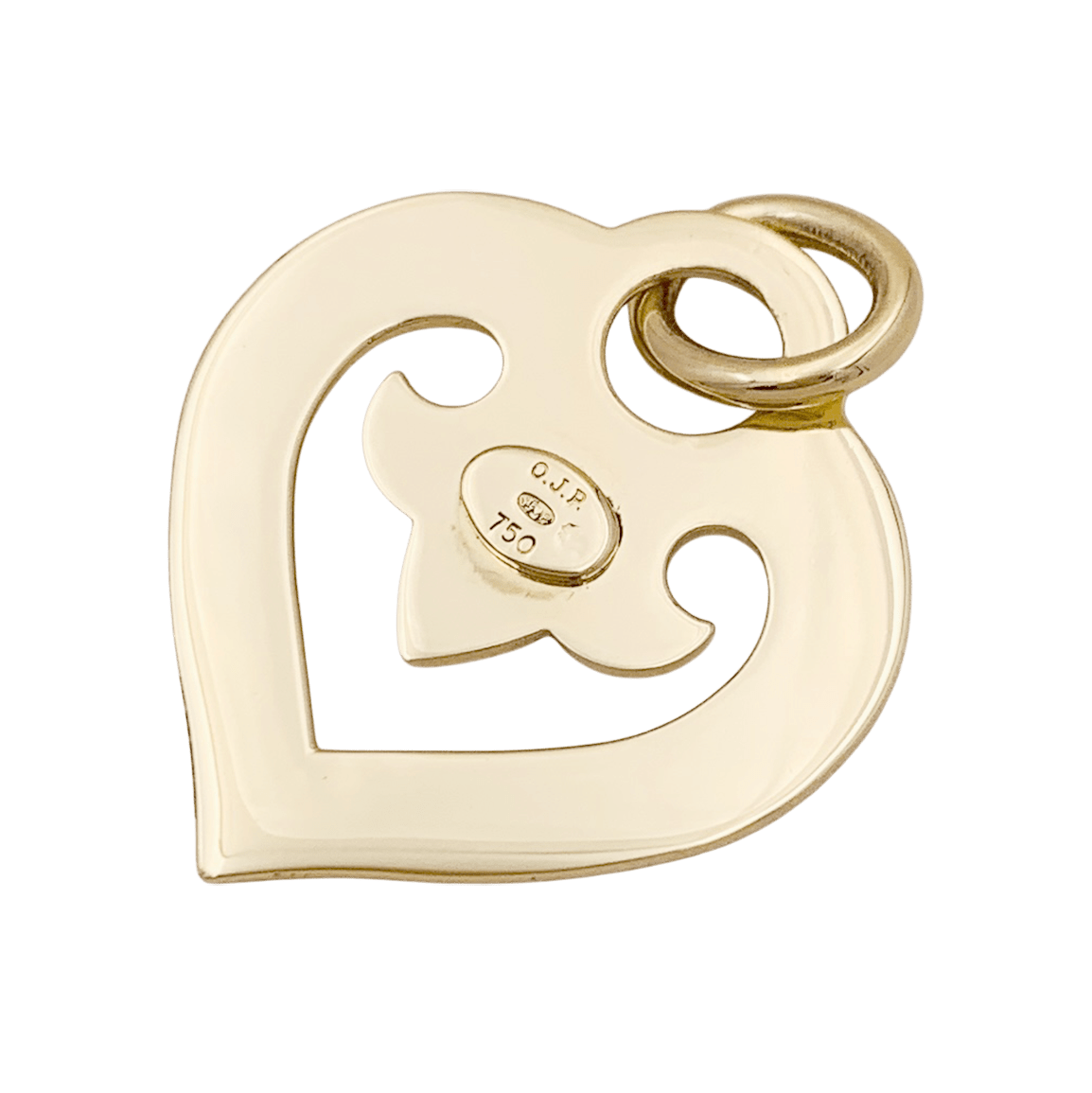 Pendentif O.J.Perrin, "Coeur Légendes", or jaune. - Maison Eloe