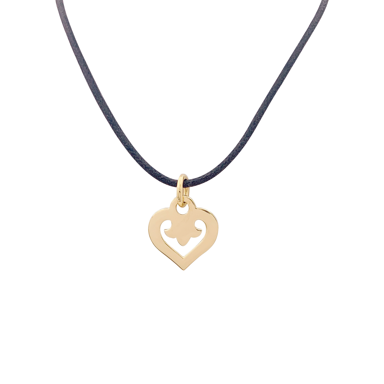 Pendentif O.J.Perrin, "Coeur Légendes", or jaune.