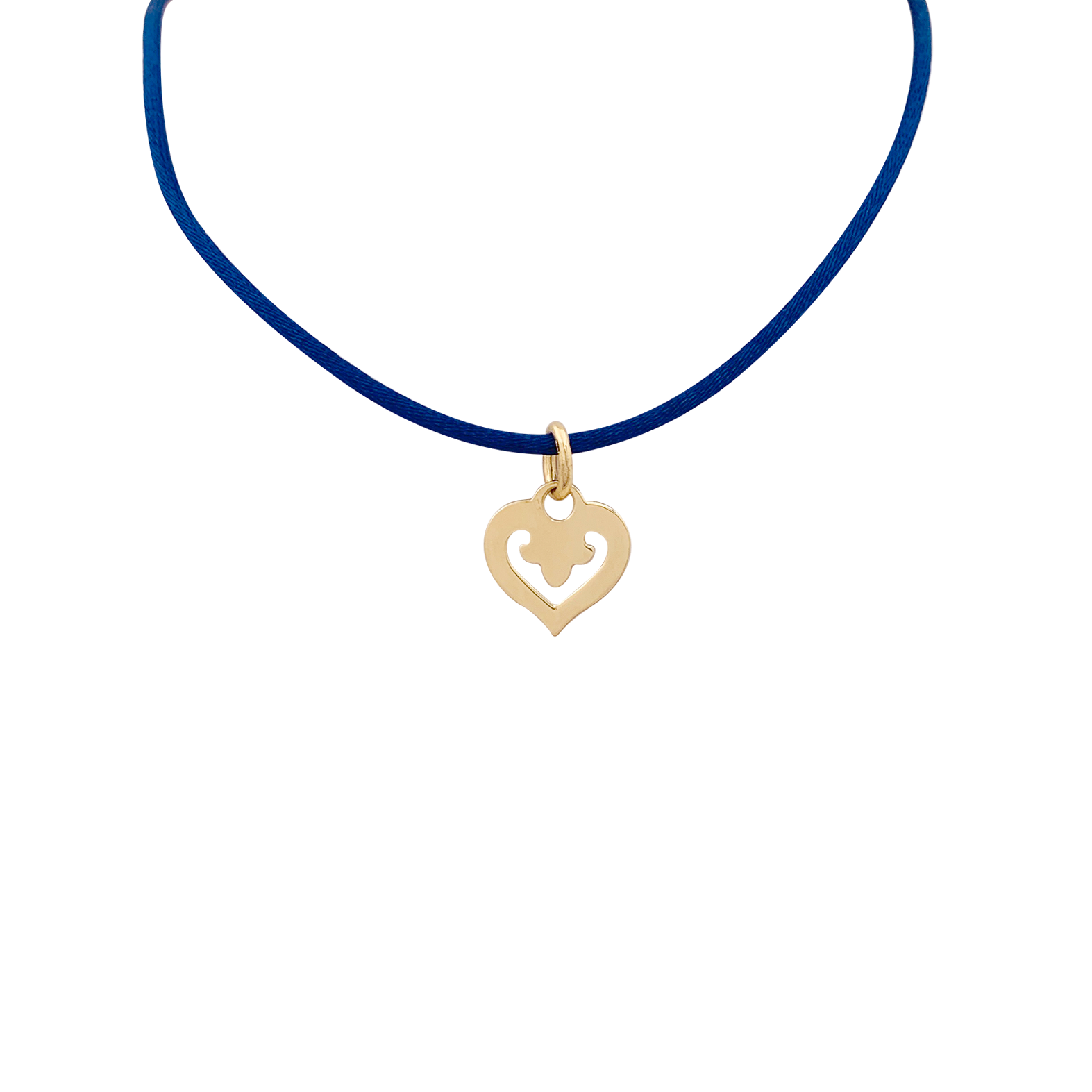 Pendentif O.J.Perrin, "Coeur Légendes", or jaune.