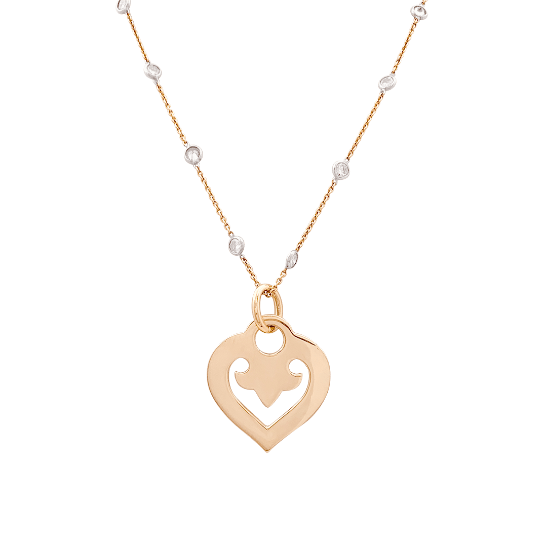 Pendentif O.J.Perrin, "Coeur Légendes", or jaune. - Maison Eloe