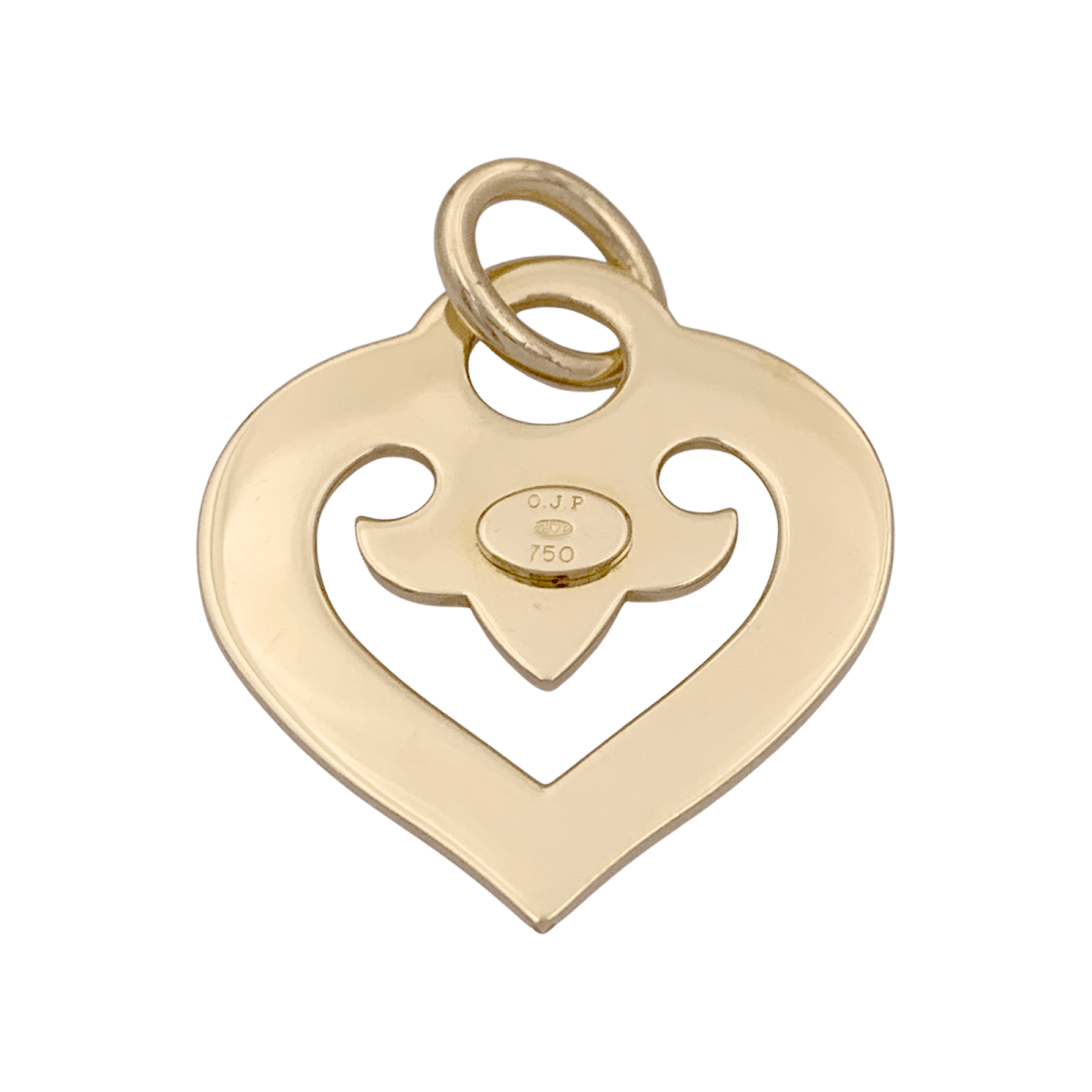 Pendentif O.J.Perrin, "Coeur Légendes", or jaune. - Maison Eloe