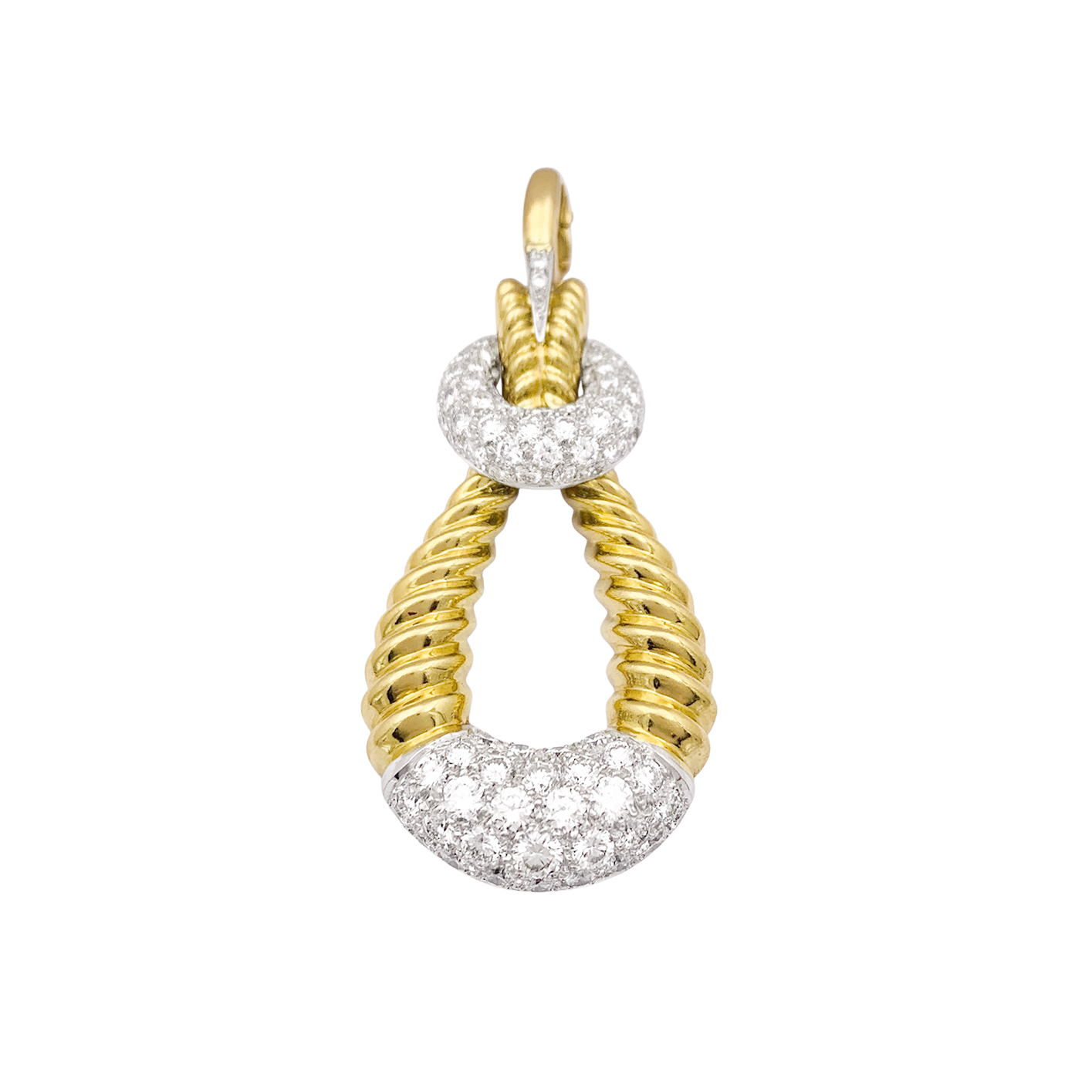 Pendentif vintage Kutchinsky or, diamants.
