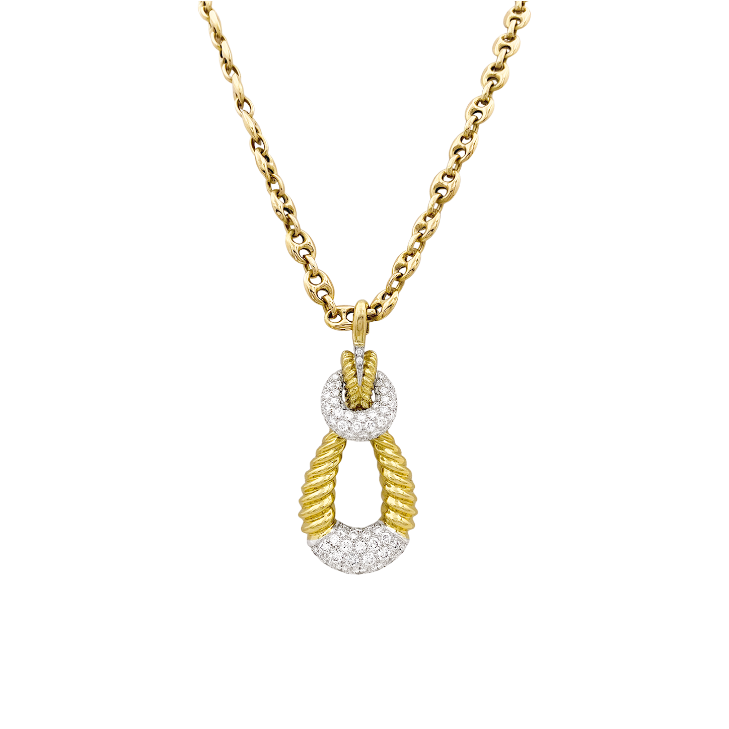 Vintage Kutchinsky pendant in gold and diamonds.