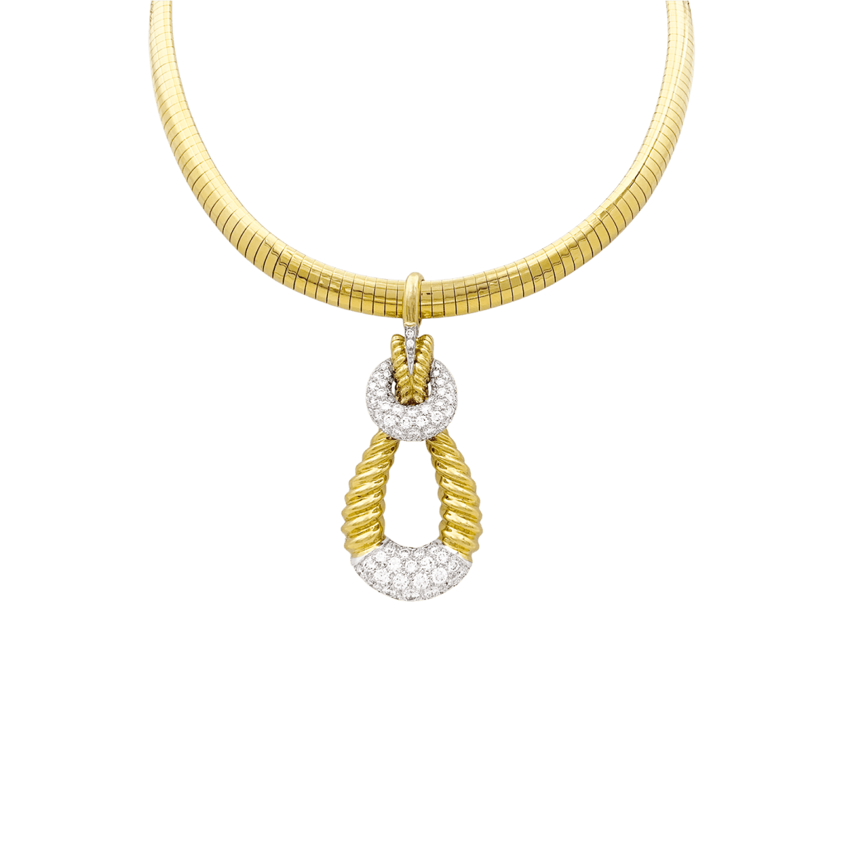 Pendentif vintage Kutchinsky or, diamants. - Maison Eloe