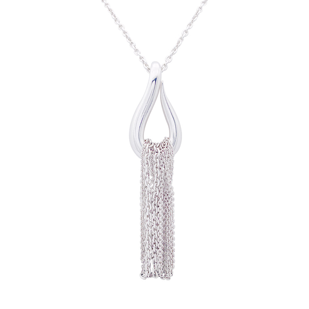 Sautoir Hermès "Licol" argent.