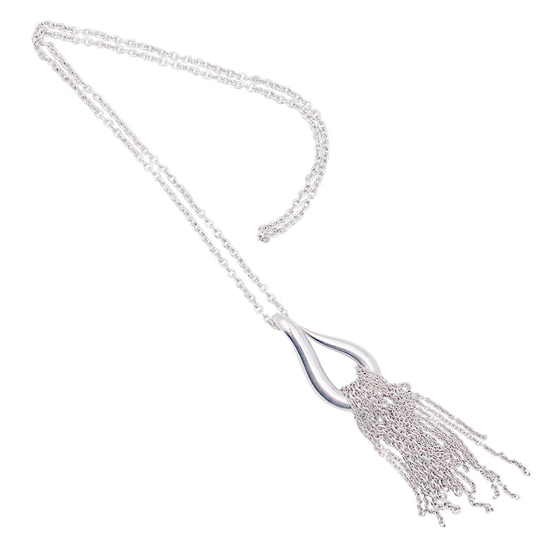 Sautoir Hermès "Licol" argent.