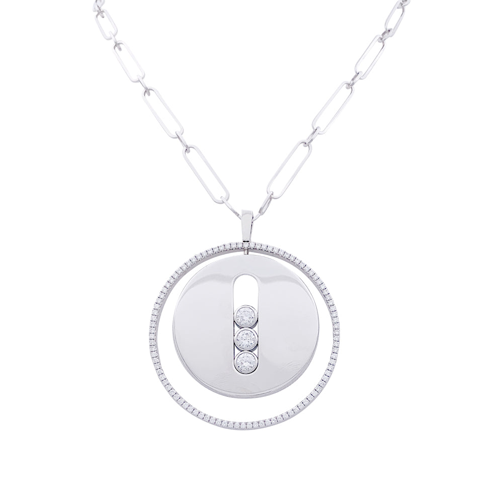 Sautoir Messika "Move Lucky" diamants et or blanc