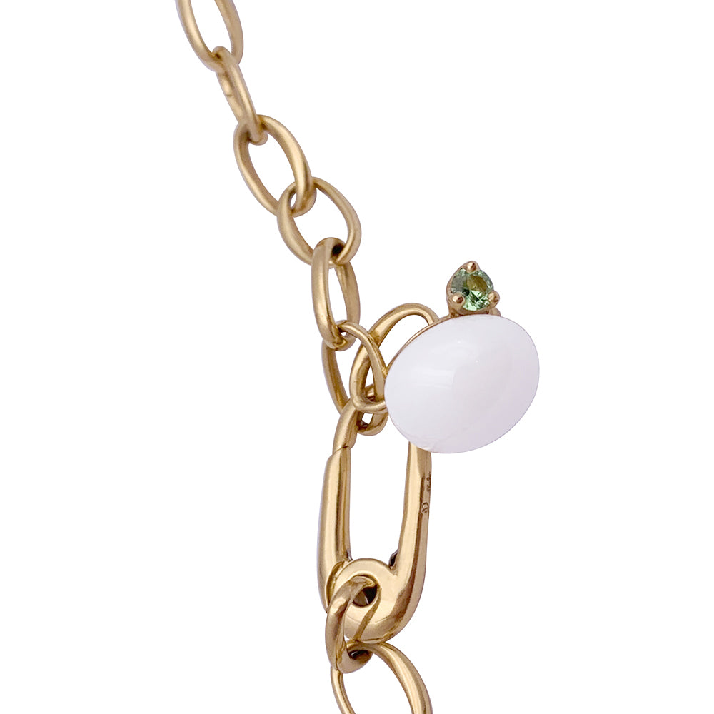 Pomellato necklace, "Capri", rose gold, white ceramic.