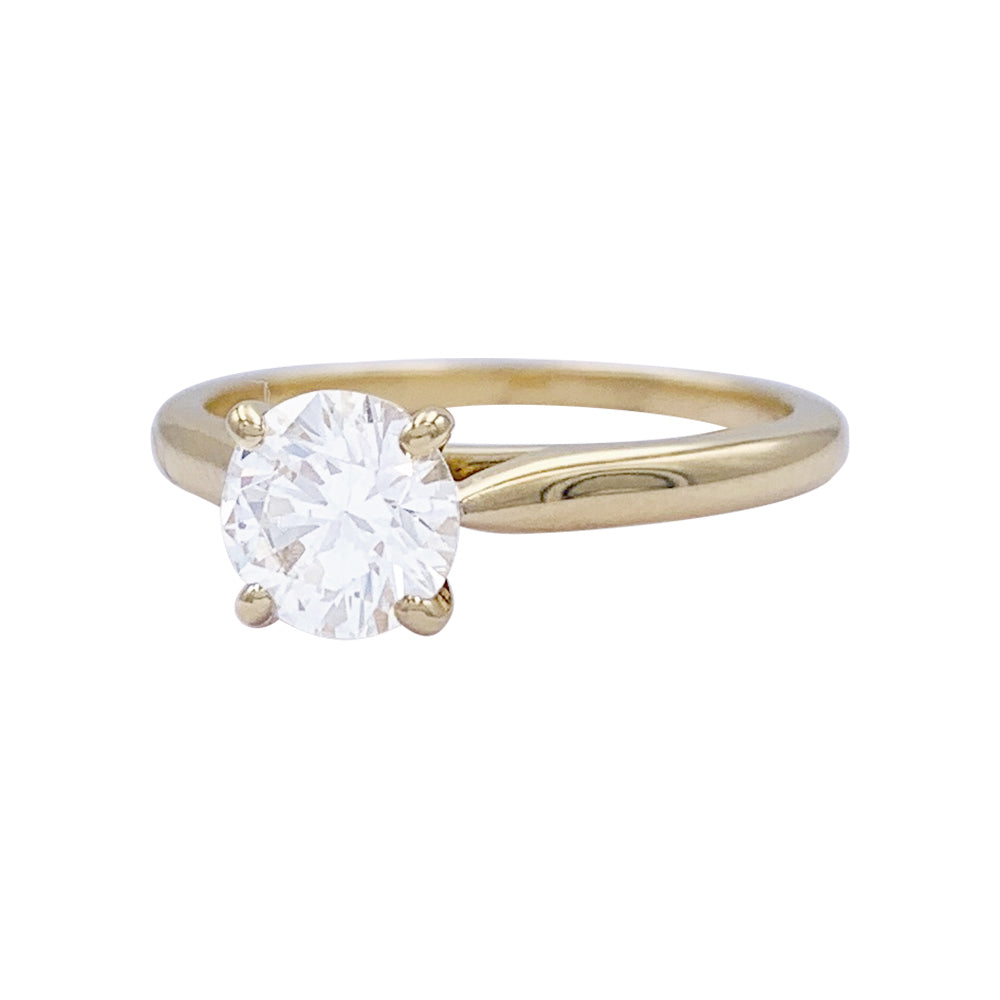 Cartier solitaire, "1895", yellow gold, diamond.