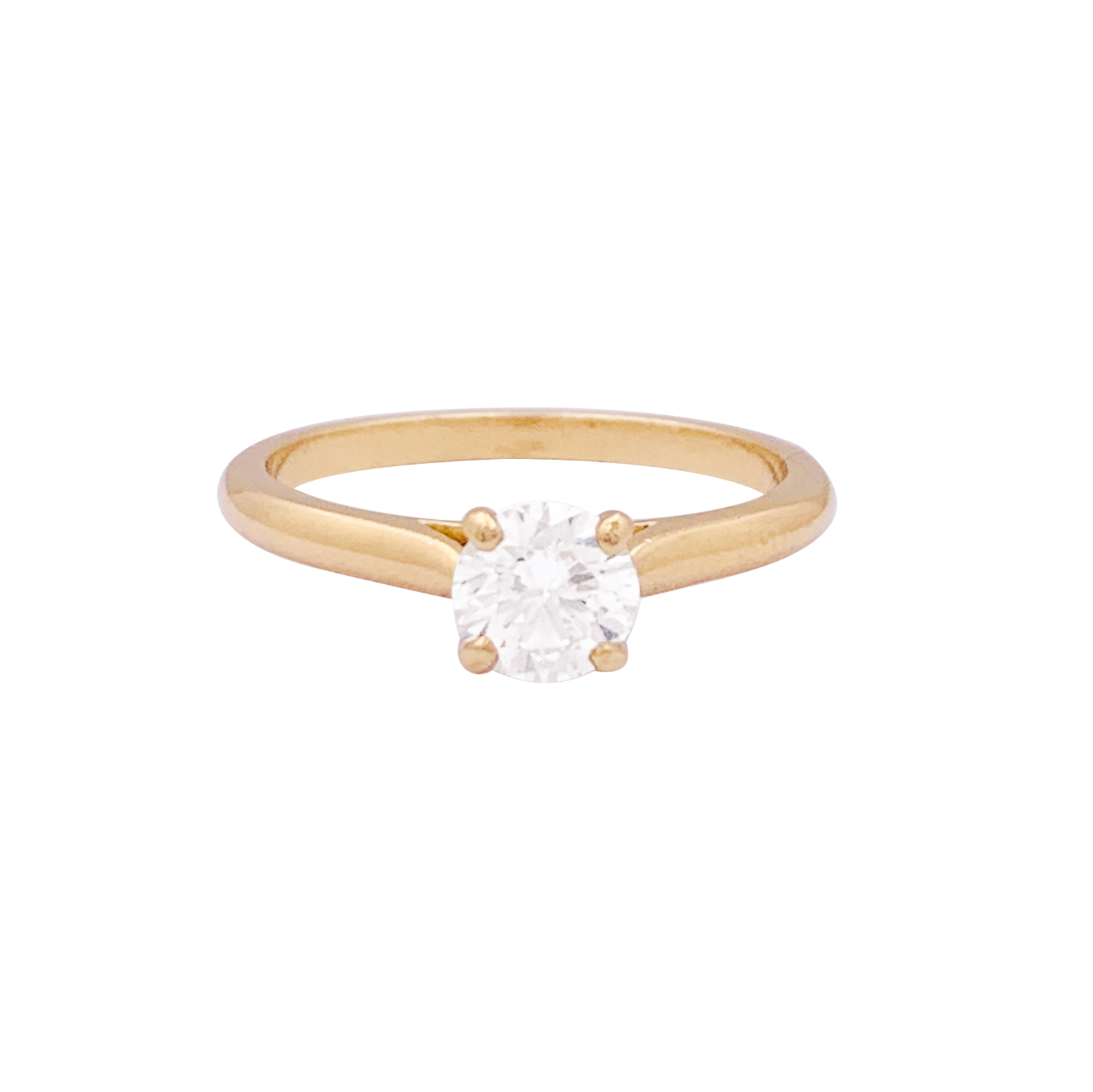 Solitaire Cartier,"1895", or jaune, diamant.
