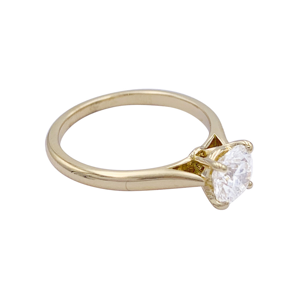 Cartier solitaire, "1895", yellow gold, diamond.