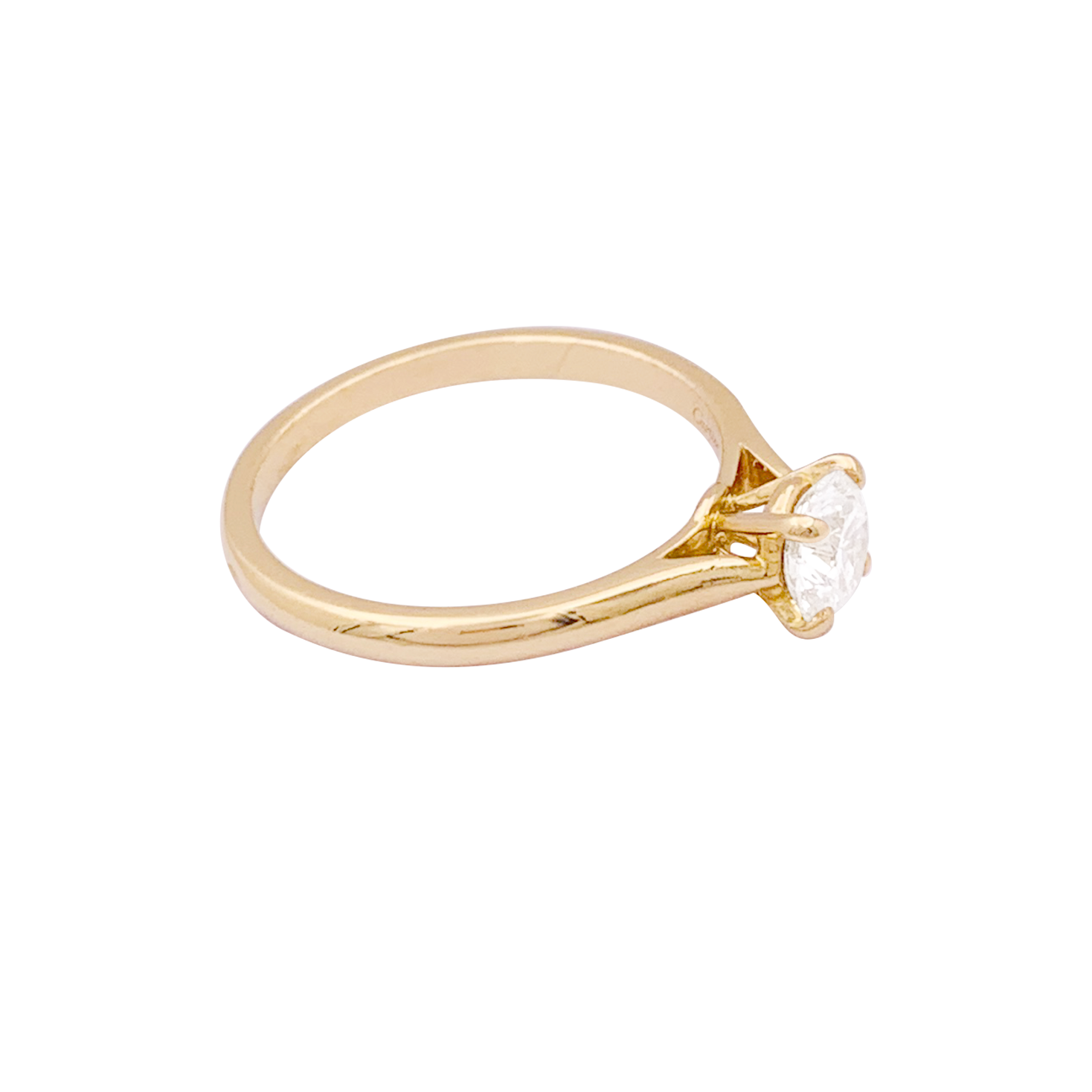 Solitaire Cartier,"1895", or jaune, diamant.
