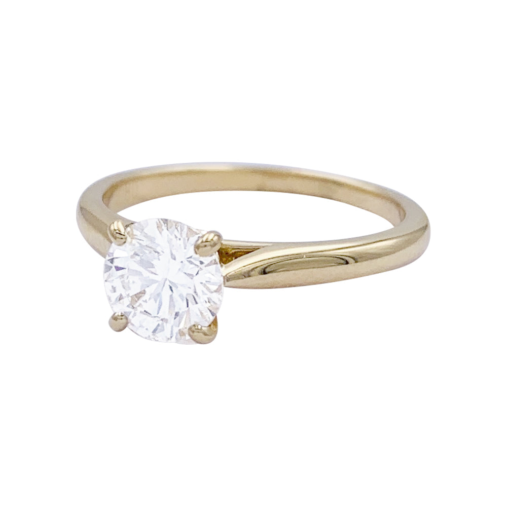 Cartier solitaire, "1895", yellow gold, diamond.