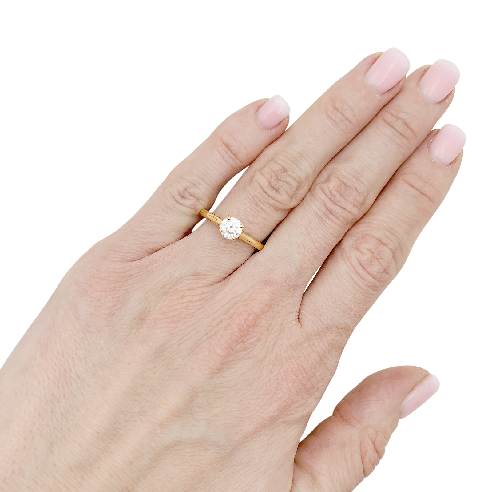 Cartier solitaire, "1895", yellow gold, diamond.