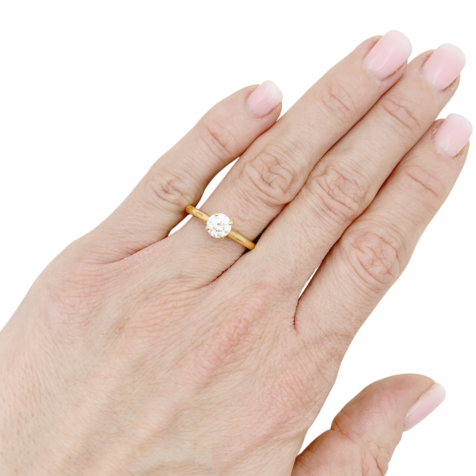 Cartier solitaire, "1895", yellow gold, diamond.