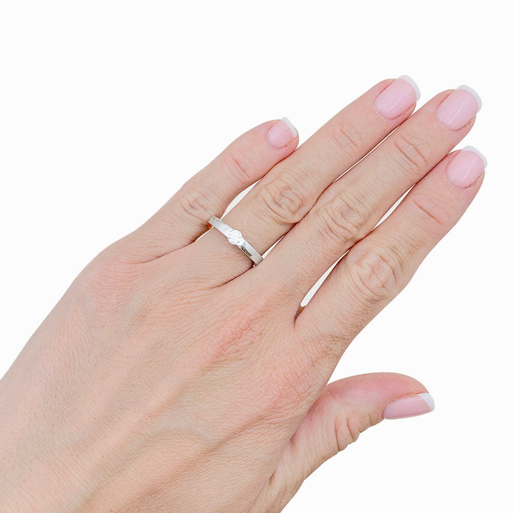 Cartier gold and diamond solitaire.