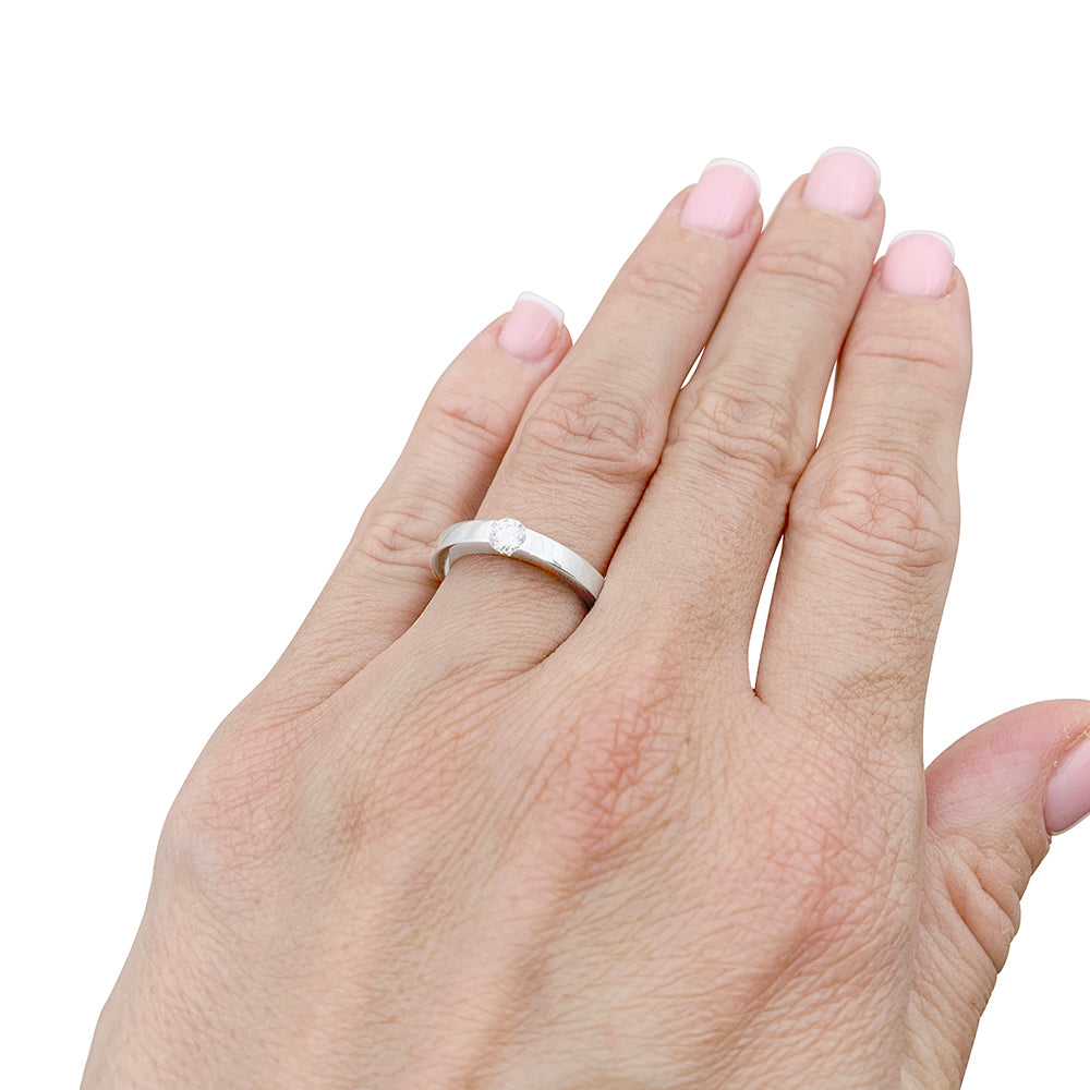 Cartier gold and diamond solitaire.