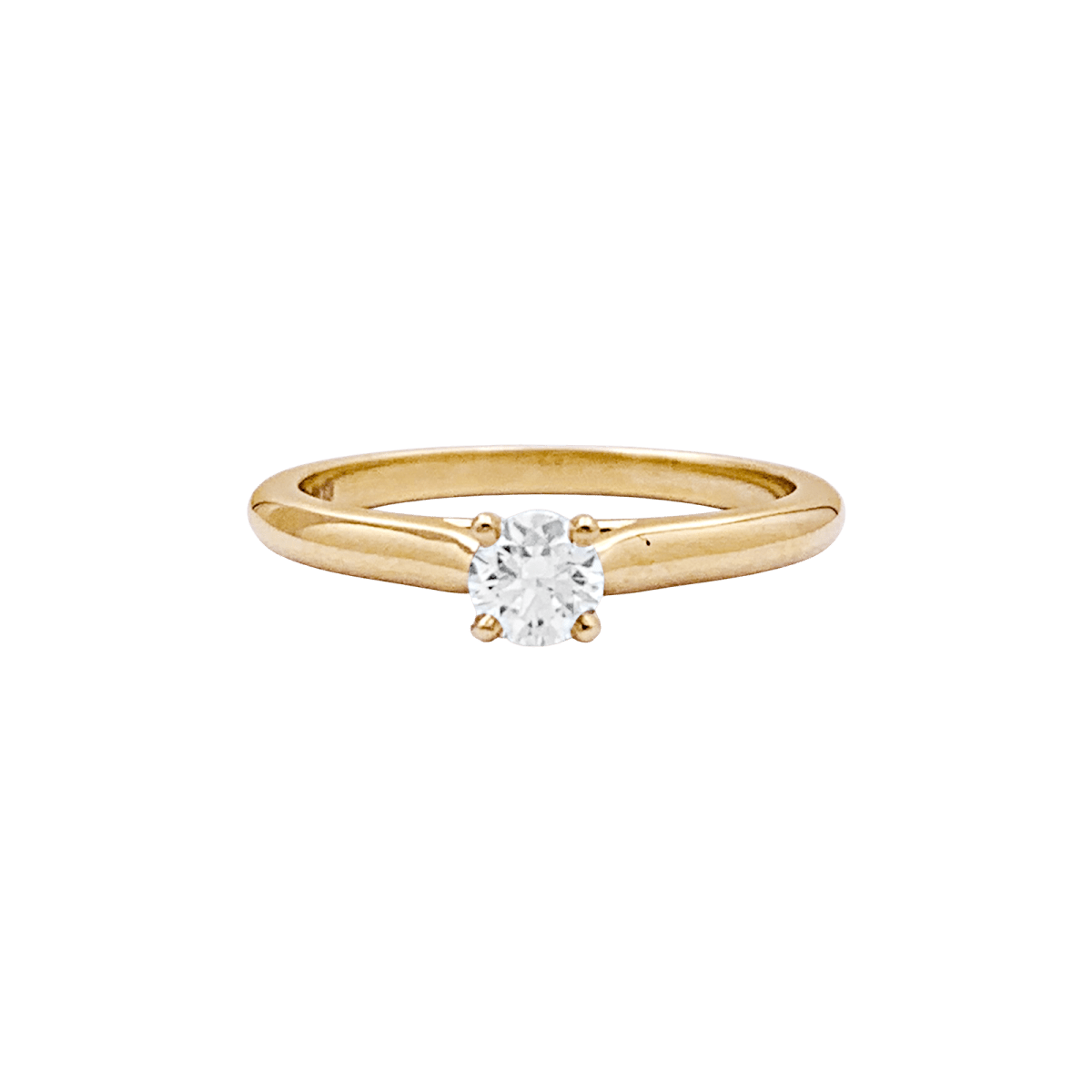 Solitaire Cartier,"1895", or jaune, diamant. - Maison Eloe