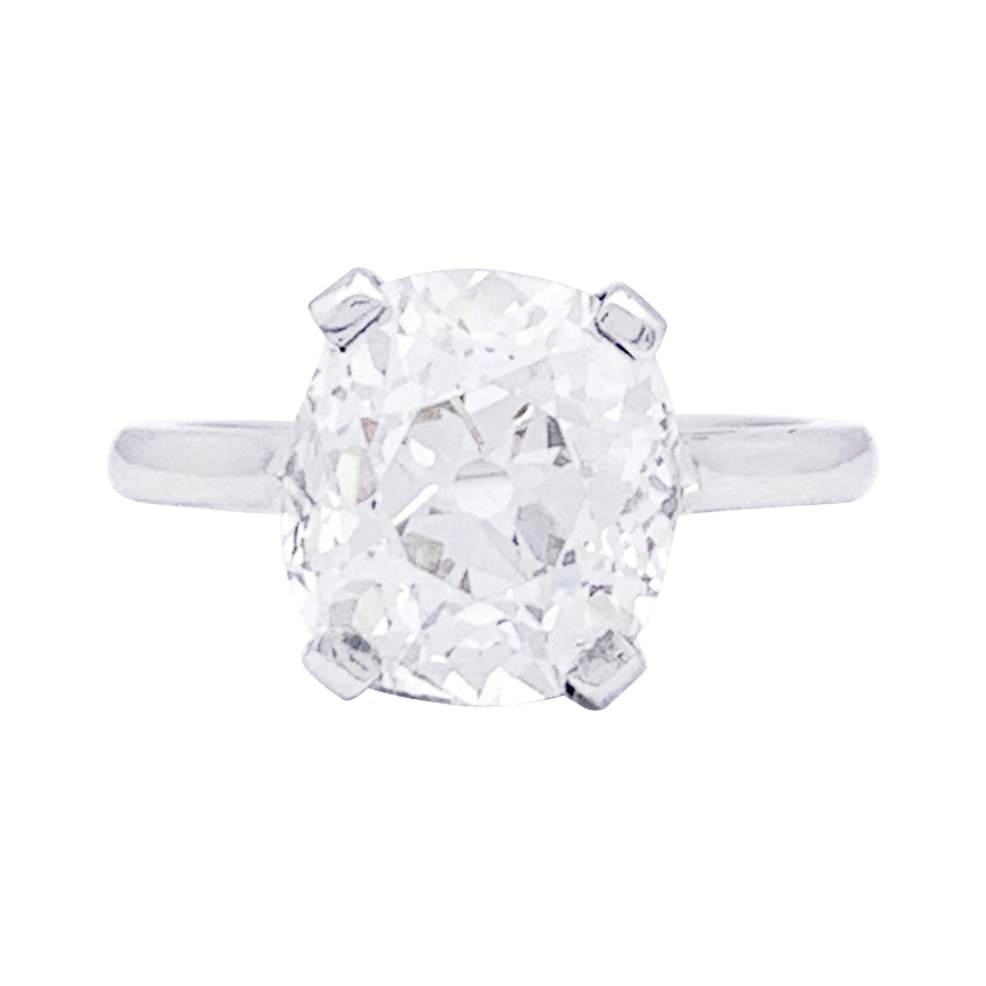 Solitaire Chaumet platine, diamant.