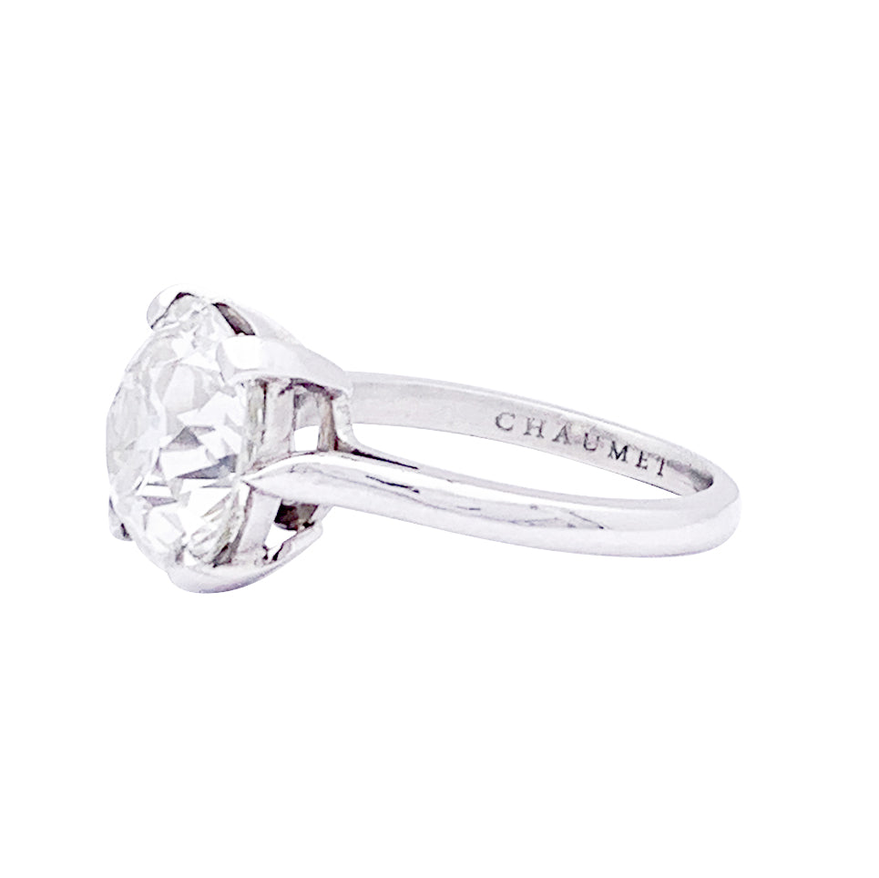 Chaumet platinum and diamond solitaire.