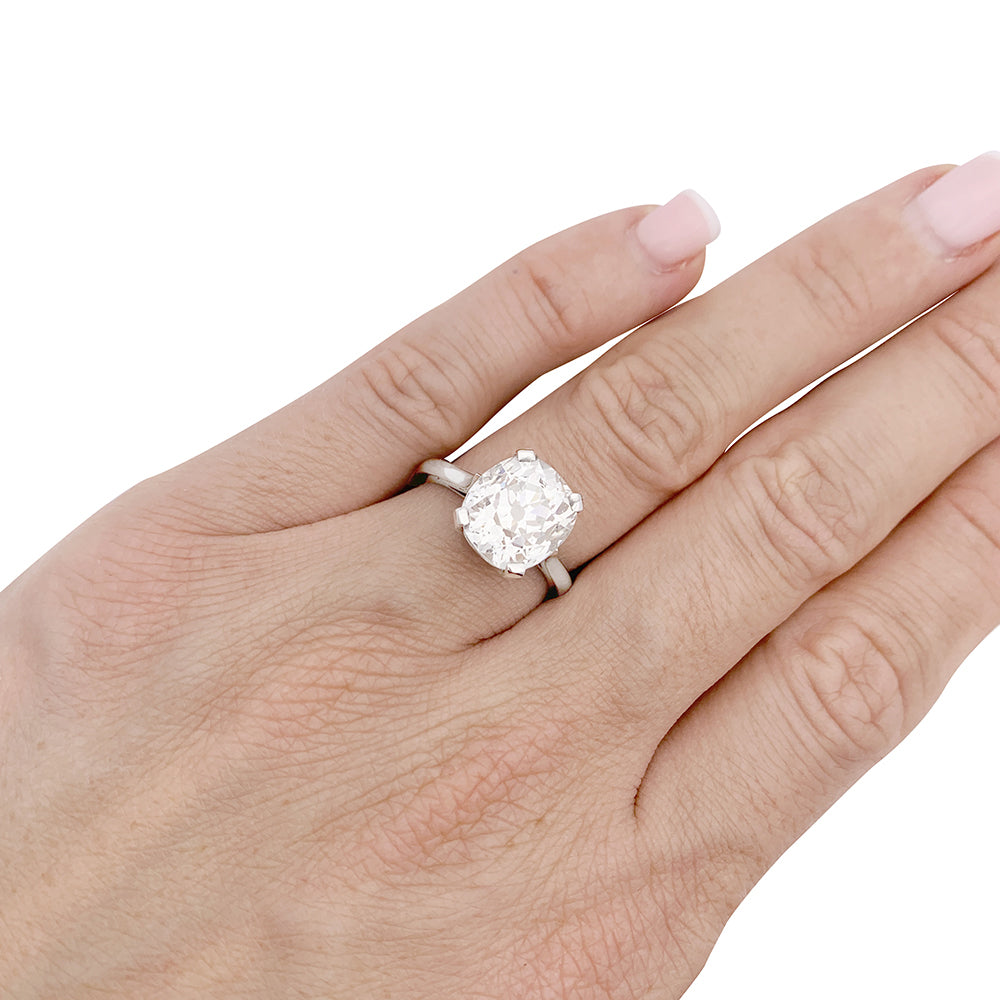 Chaumet platinum and diamond solitaire.