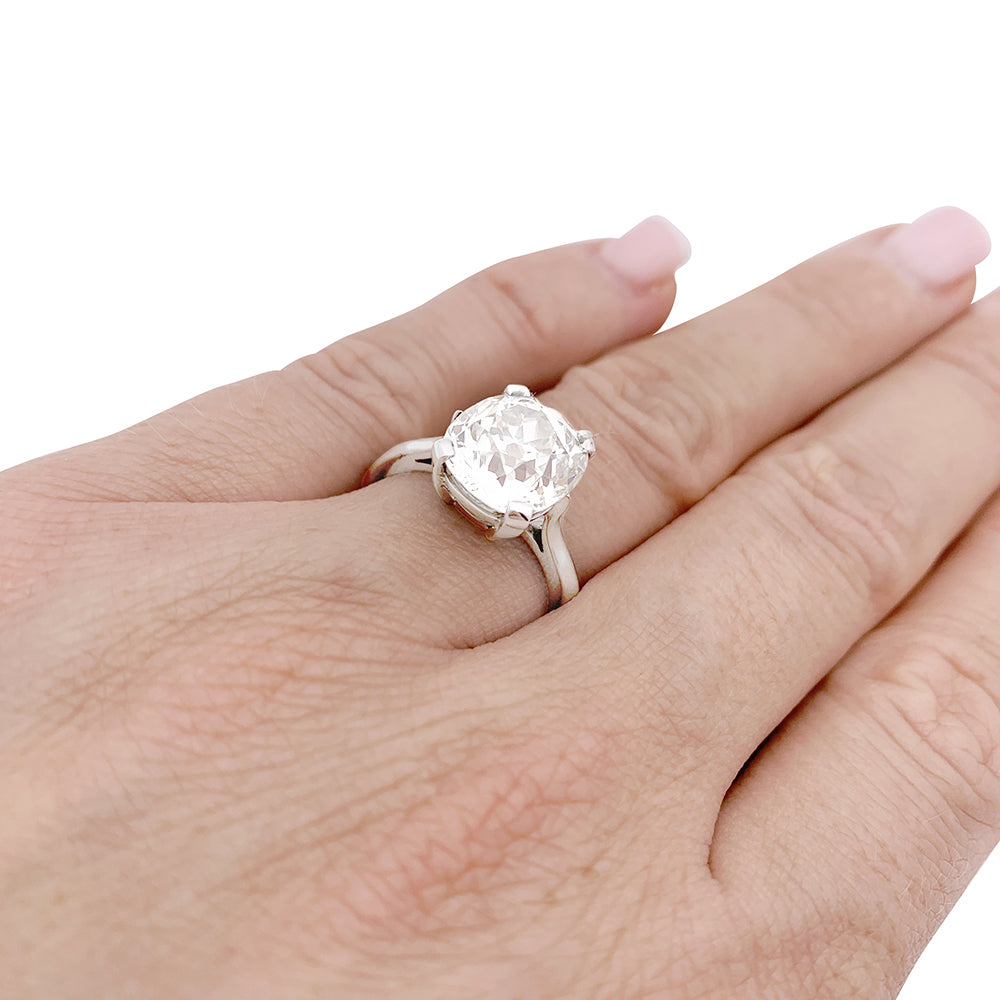 Chaumet platinum and diamond solitaire.