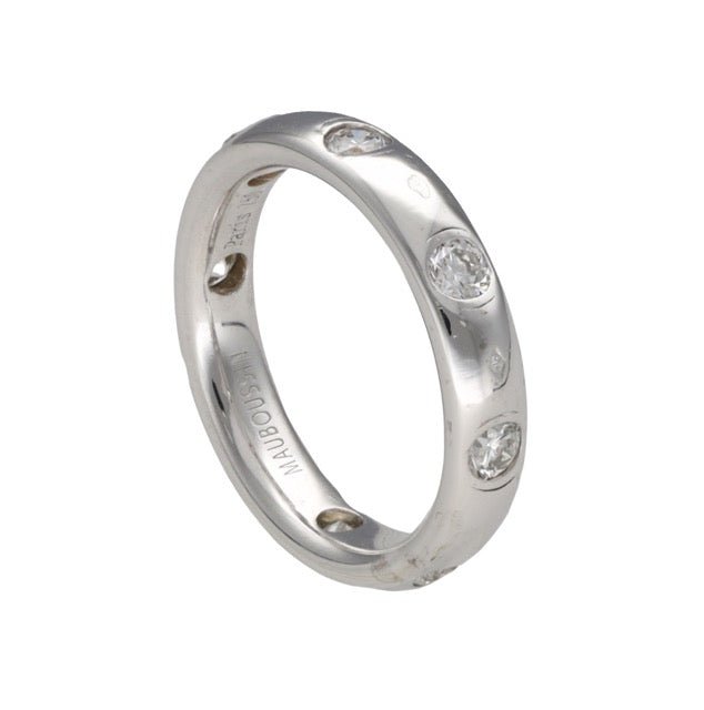Mauboussin alliance en or gris 18K et diamants - Maison Eloe