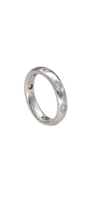 Mauboussin alliance en or gris 18K et diamants - Maison Eloe