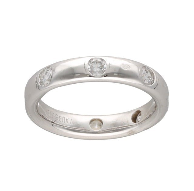 Mauboussin alliance en or gris 18K et diamants - Maison Eloe