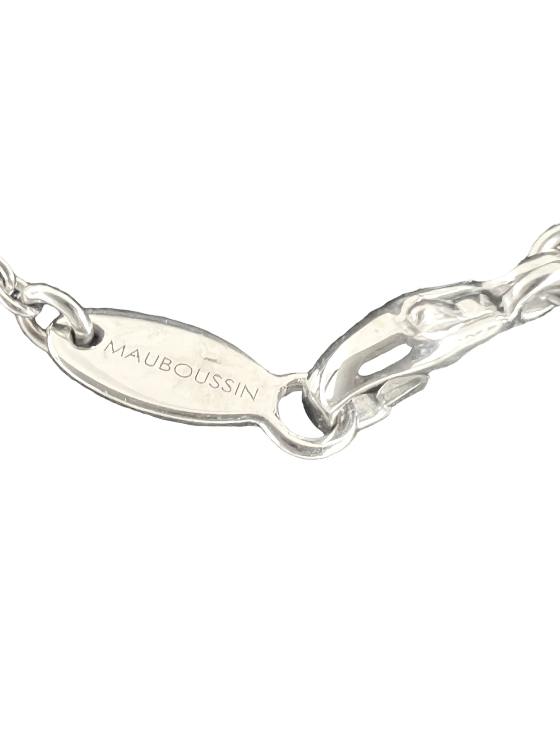 Mauboussin, white gold diamond necklace "Sex Love Touch Coeur"