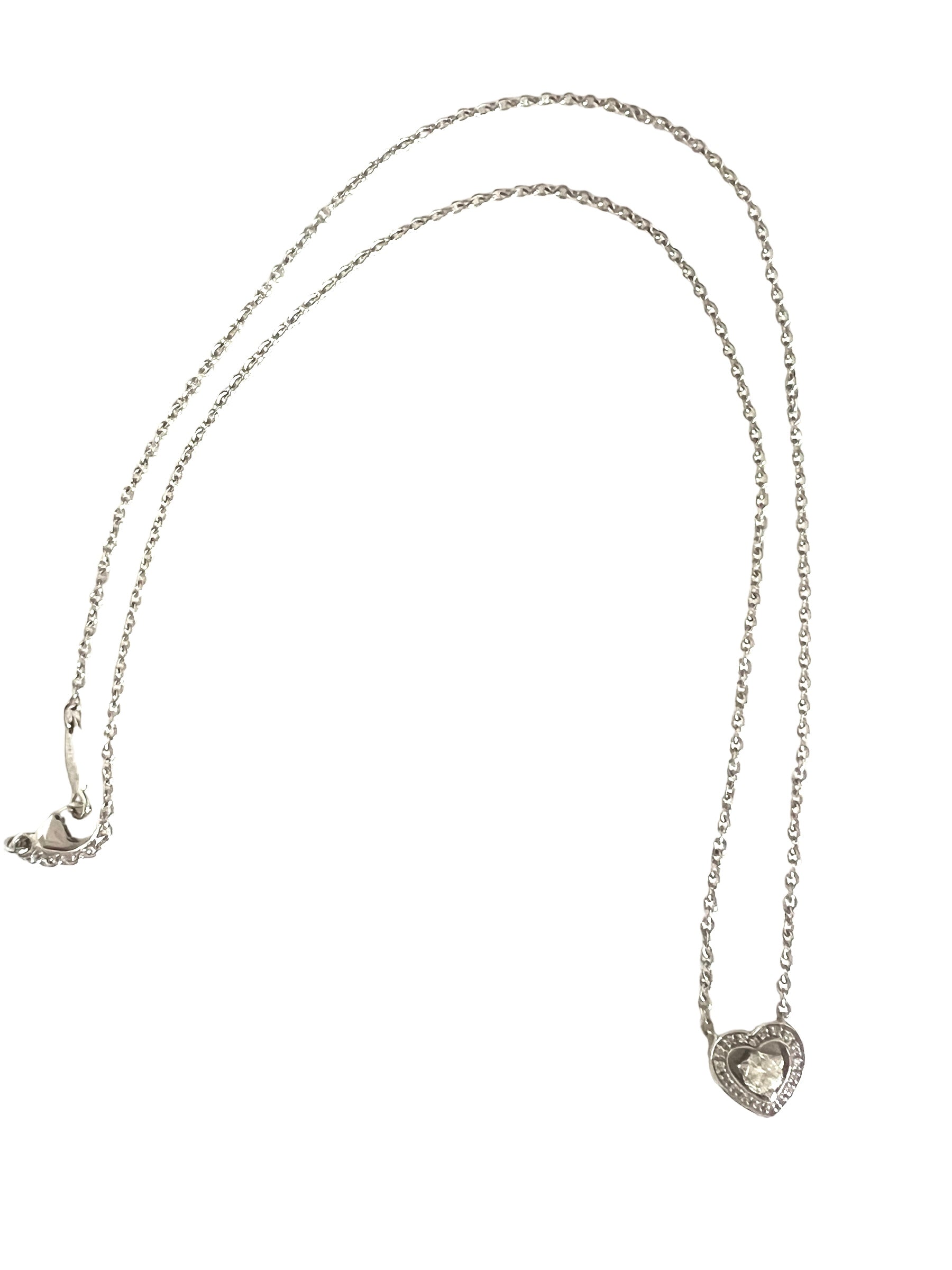 Mauboussin, white gold diamond necklace "Sex Love Touch Coeur"
