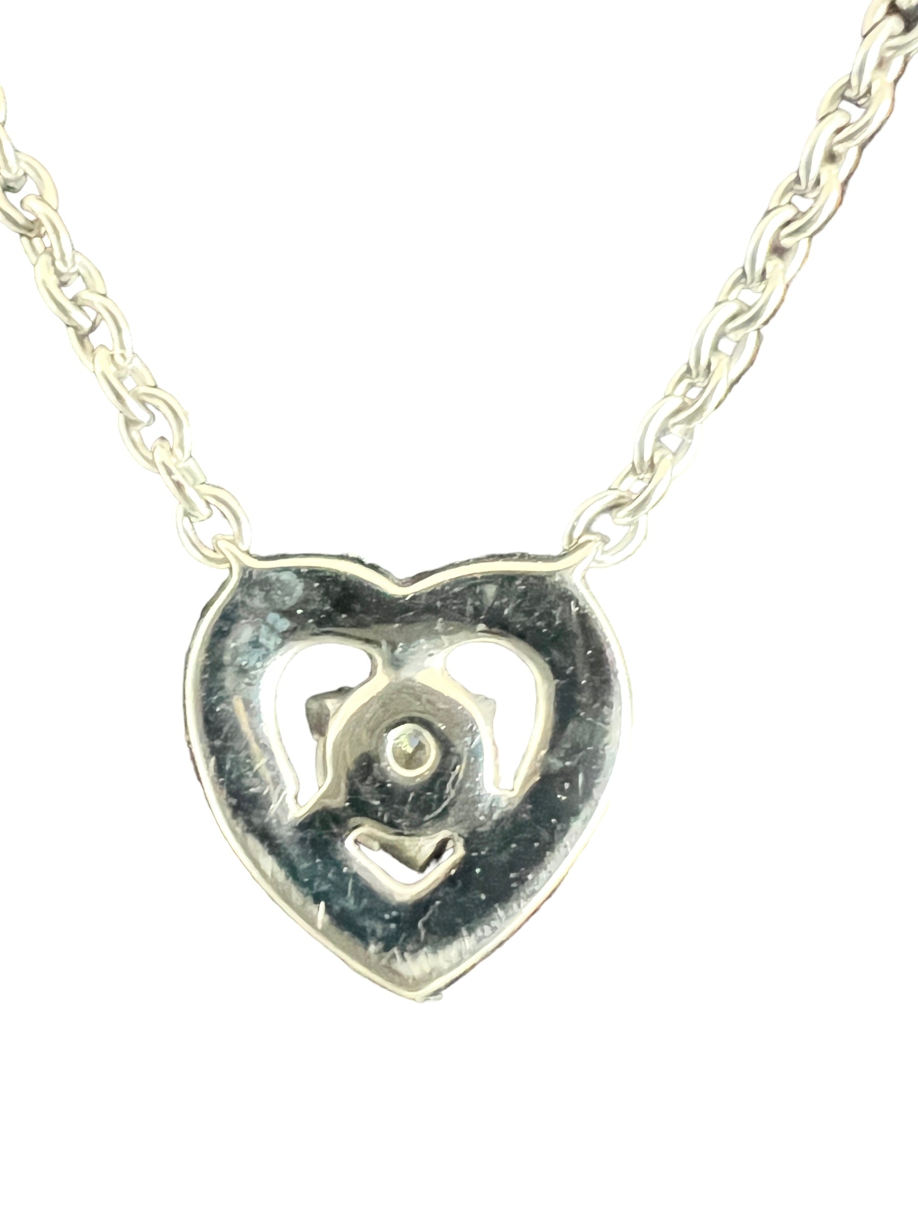 Mauboussin, white gold diamond necklace "Sex Love Touch Coeur"