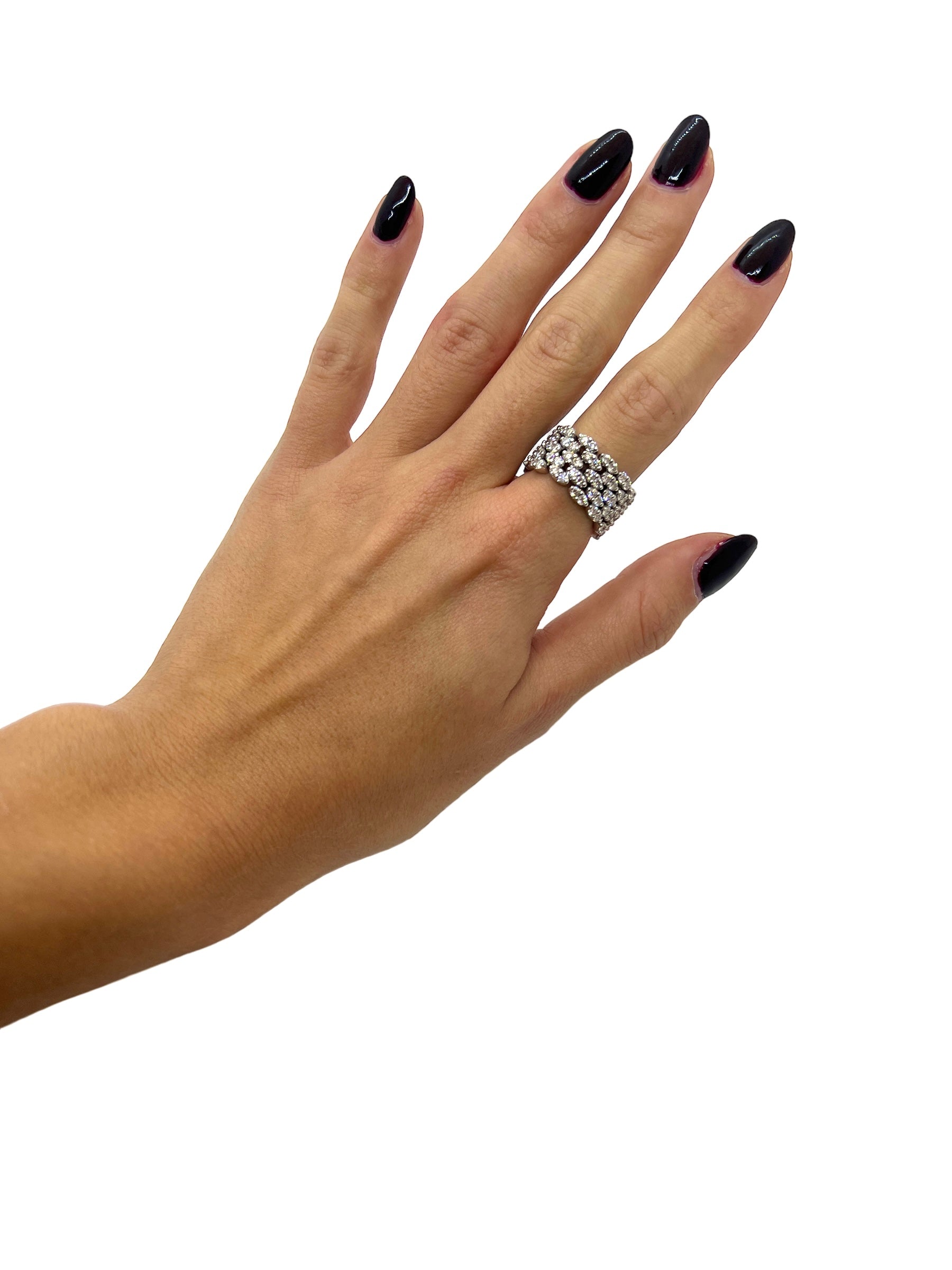 Mauboussin, "I want it" wedding ring, in 18k white gold and diamonds