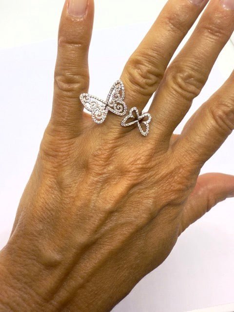 Messika, bague "Butterfly" en or blanc et diamants - Maison Eloe