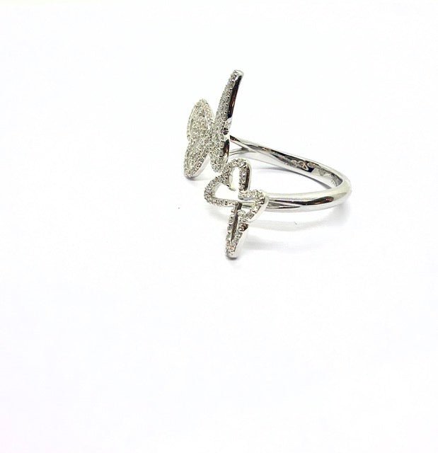 Messika, bague "Butterfly" en or blanc et diamants - Maison Eloe