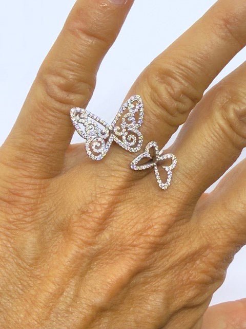 Messika, bague "Butterfly" en or blanc et diamants - Maison Eloe