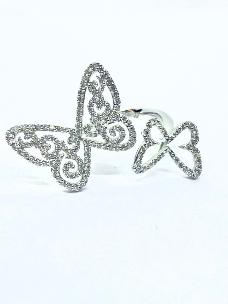 Messika, bague "Butterfly" en or blanc et diamants - Maison Eloe