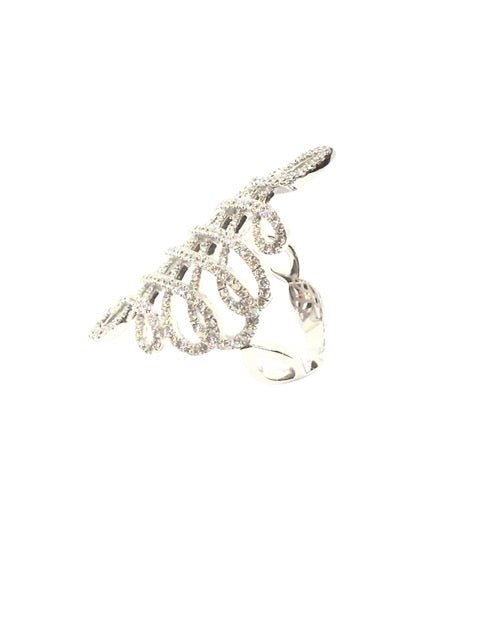 Messika bague Eden moyen modèle or blan et diamants - Maison Eloe