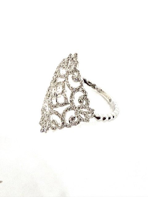 Messika bague "Eden" en or blanc et diamants - Maison Eloe