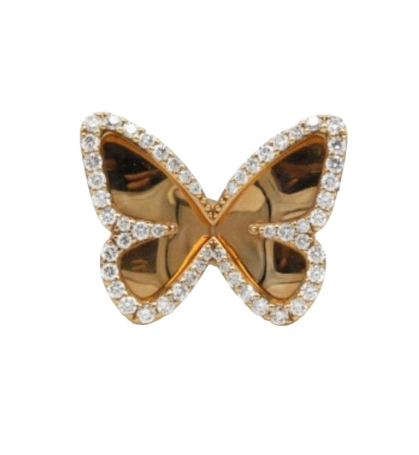 Messika, bague "Butterfly" en or rose 18K et diamants