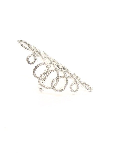Messika bague "Eden" grand modèle en or blanc et diamants - Maison Eloe