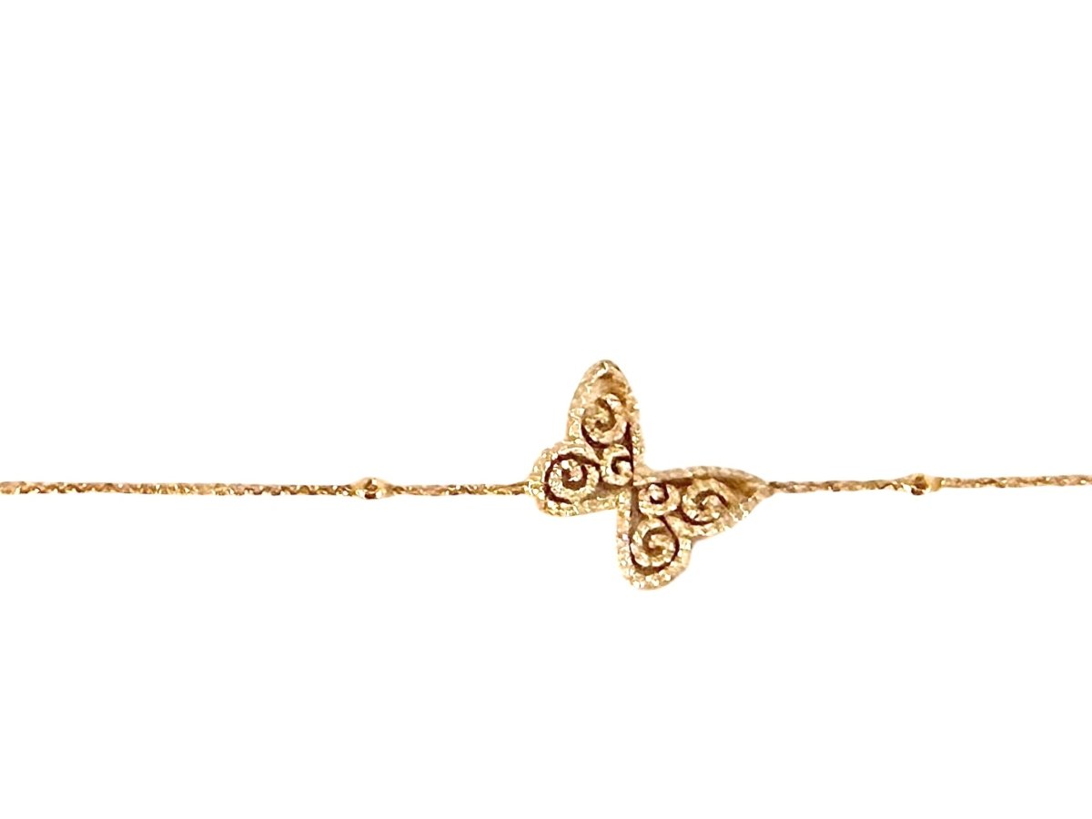 Messika bracelet Papillon arabesque en or rose et diamants - Maison Eloe
