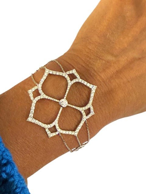 Messika, bracelet "Eden" en or blanc et diamants - Maison Eloe