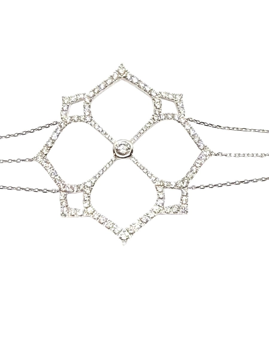 Messika, bracelet "Eden" en or blanc et diamants - Maison Eloe