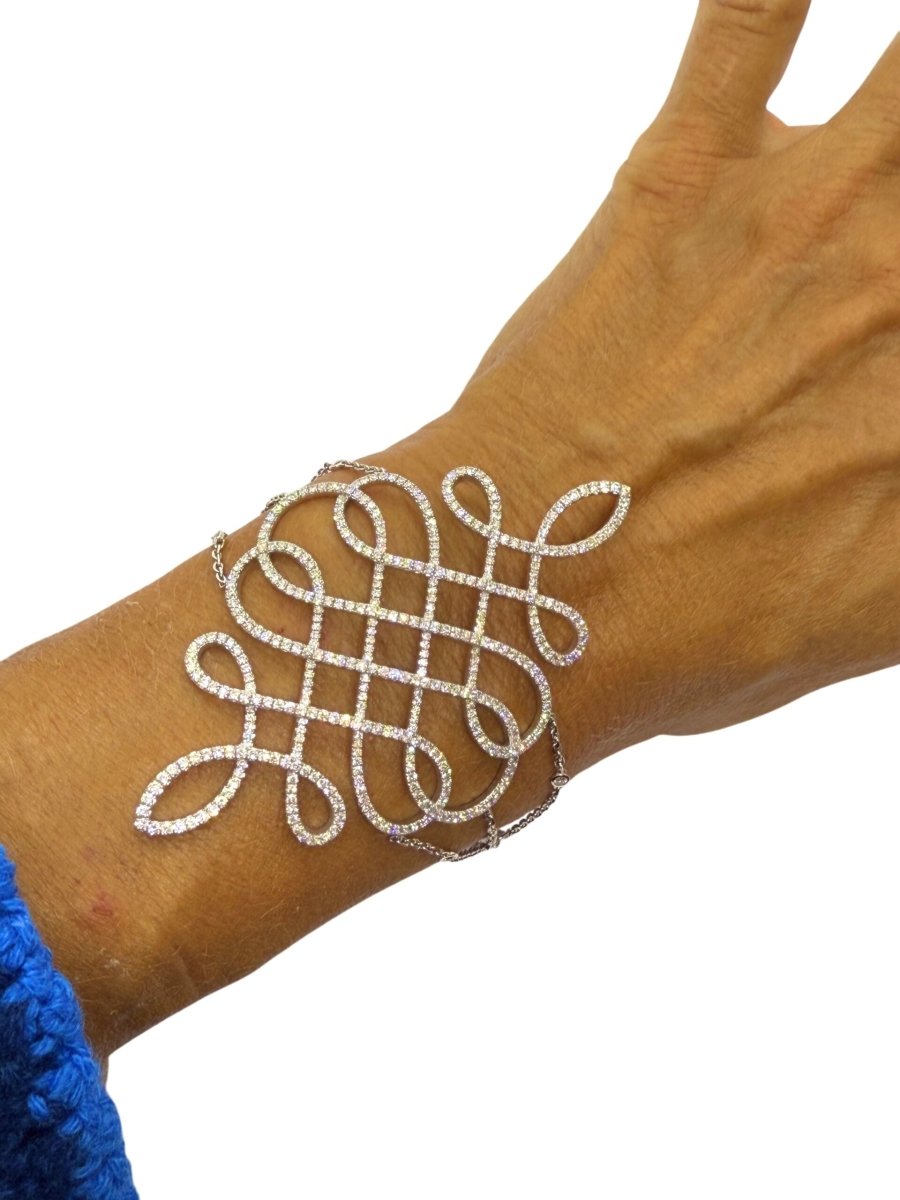Messika bracelet "Eden" en or blanc et diamants - Maison Eloe