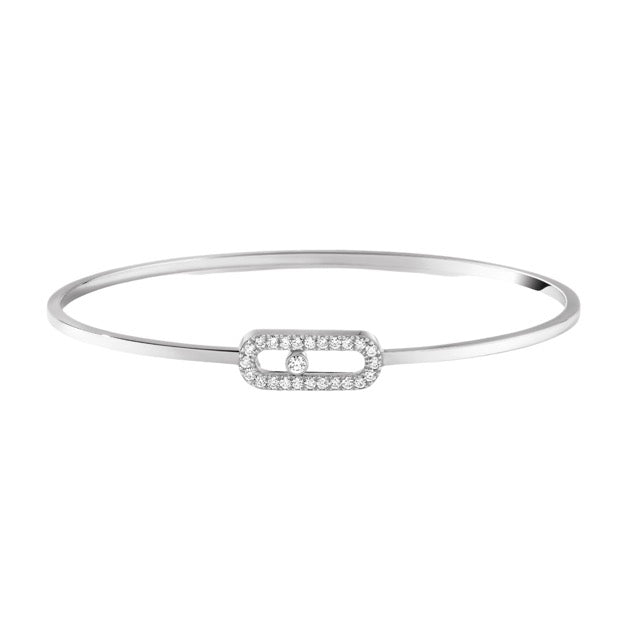 Messika, bracelet "Move Uno" petit modèle or blanc et diamants
