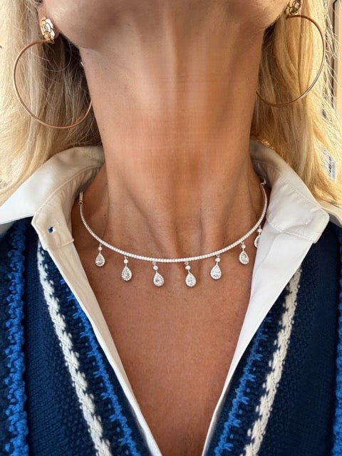 Messika collier en or blanc et diamants - Maison Eloe