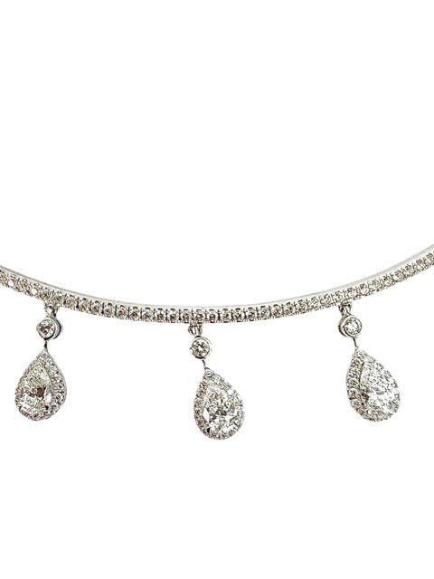 Messika collier en or blanc et diamants - Maison Eloe